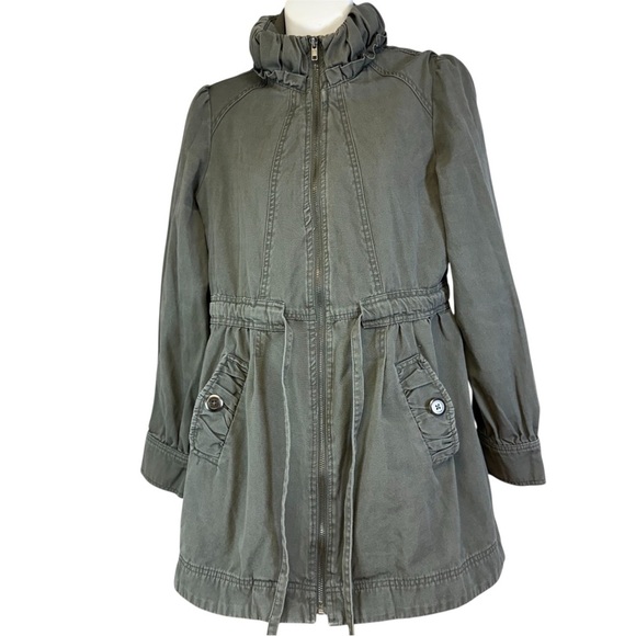 Willi  Smith Women's Size Medium Jacket Utility Zipper Lightweight  Green - Picture 1 of 8